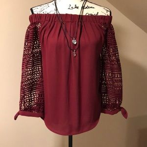 Off the shoulder blouse